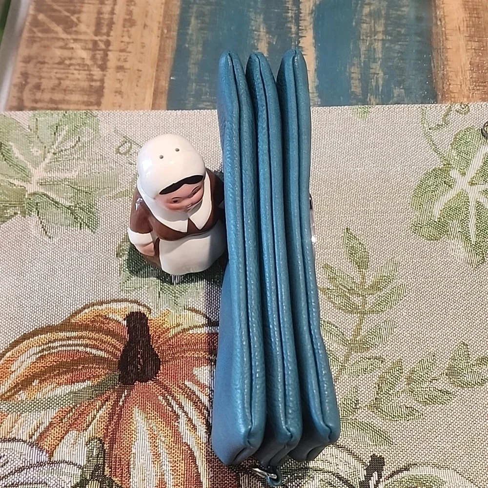 Teal Vegan Leather Crossbody or Clutch